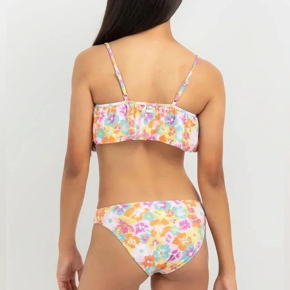 NWT Roxy Girls Floraya Flutter Bikini Set